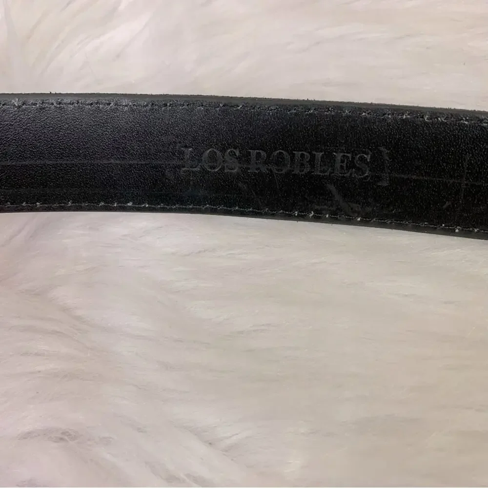 Los Robles Argentina Black Leather Belt Bin4